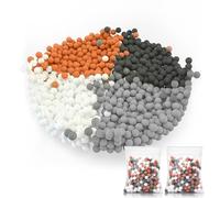 Cobbe Confezione da 2 perline di ricambio per soffione doccia, 90 g, sfere in pietra minerale per filtrare l'acqua, per soffione doccia filtrato (arancione grigio bianco)