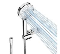 Cobbe Doccia con Filtro, Testa Doccia e Tubo Flessibile 1.5M con Supporto, Cefalo Doccia Anticalcare 6 Modi di Spruzzo Testa Doccia ad Alta Pressione (Cromo)