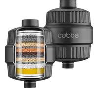 Cobbe Filtro doccia ad alta potenza ad alta potenza HD, confezione da 2 - 99% di rimozione del filtro per soffione doccia per acqua dura, metalli pesanti, cloro e sostanze nocive, migliora la pelle e
