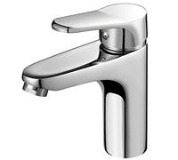 Cobbe Rubinetto da bagno, rubinetto per lavabo ad acqua calda e fredda, rubinetto per lavabo a risparmio idrico, adatto a tutti i tipi di lavelli, cromato