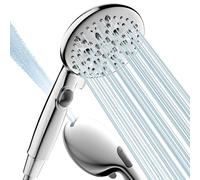 Cobbe Set doccia e tubo flessibile, 9 modalità di spruzzo, soffione doccia con pulsante di arresto, soffione universale per bagno con getto elettrico, grande soffione potente