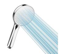 Cobbe Soffione doccia a risparmio d'acqua, doccetta ad alta pressione con 3 tipi di getto, soffione doccia grande, con funzione anticalcare, bianco/cromato