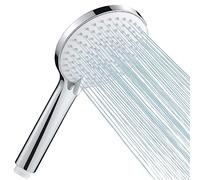 Cobbe Soffione Doccia a Risparmio Idrico ed Energetico - 3 Tipi di Getto per Bagno ed Esterni (Senza Tubo Flessibile)