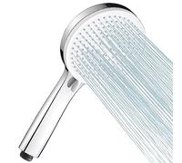 Cobbe Soffione doccia a risparmio idrico 5 tipi di getto, soffione doccia a risparmio energetico per bagno ed esterni (soffione doccia a risparmio idrico, senza tubo flessibile), soffione a pioggia,