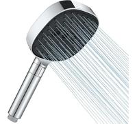 Cobbe Soffione doccia ad alta pressione a risparmio idrico - 2 modalità (pioggia/danzante) - Ugelli in silicone anticalcare - Design quadrato ergonomico - Compatibile con bagno ed esterni - Cromato