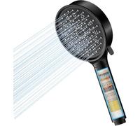 Cobbe Soffione doccia con filtro, bagno ad alta pressione Soffioni doccia universale con 6 modalità di ugello, grande soffione doccia per filtro acqua dura (nero)