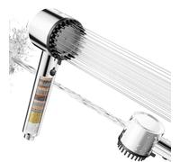 Cobbe Soffione doccia con filtro, soffione doccia ad alta pressione con filtro a 20 fasi, 5 modalità di spruzzo, potente lavaggio integrato per rimuovere il cloro, riduce il prurito secco della pelle