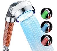 Cobbe Soffioni per doccia a 3 modalità di colore con temperatura variabile, soffioni LED ad alta pressione con filtrazione sostituibile per acqua dura o morbida, KSS05A013