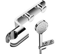 Cobbe Supporto per doccetta senza foratura, supporto per soffione doccia regolabile, girevole a 360°, in plastica ABS, Super Power Shower Head Holder