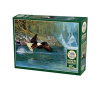 Cobble Hill 3840264-Puzzle da 1000 pezzi, con poster adulti e bambini dai 12 anni in su, puzzle paesaggistico, Colore Aquila calva, 3840264