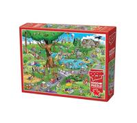Cobble Hill 3844502 Pazzo Campo da Golf, 1000 Pezzi, con Poster Puzzle per Adulti e Bambini dai 12 Anni in su, Oggetti nascosti, Cartoni Animati, Colore, COB44502