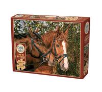 Cobble Hill 3848017 - Puzzle per bambini con 275 pezzi, con poster puzzle, per bambini dai 9 anni in su, motivo: cavalli