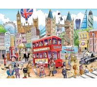 Cobble Hill Puzzle da 1000 pezzi, Doodletown: London Calling, poster incluso