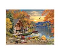 Cobble Hill - Puzzle da 1000 pezzi, motivo: ritiro sul lago, poster incluso