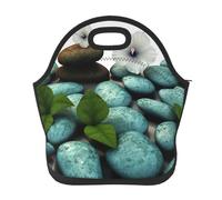 Cobblestone Zen Flowers Borsa per il pranzo per donne e uomini, riutilizzabile, borsa termica per il pranzo, grande capacità, contenitore per il pranzo, per lavoro, ufficio, picnic, viaggi