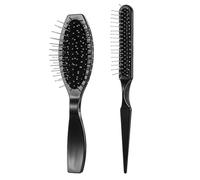 cobee 2 spazzole per parrucca, spazzola per capelli per bambole, setole in acciaio inox, spazzola per definizione dei riccioli, pettine, parrucche, pettini, per capelli sintetici, parrucche e