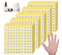 cobee 7500 adesivi con numeri da 1 a 500, etichette autoadesive con numeri consecutivi da 0,4 pollici, numeri consecutivi, adesivi rotondi per inventario per interni ed esterni, organizzazione