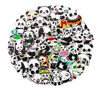 cobee Adesivi Panda Simpatici, 100 Pezzi Decalcomanie Panda in Vinile Adesivi Decorativi Cartoni Animati Adesivo Animali Impermeabile Decorazioni Fai da Te per Bottiglie d'Acqua per Laptop