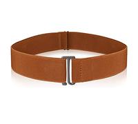 cobee Cintura invisibile da donna, cintura elastica regolabile con fibbia piatta, nessuna cintura visibile in vita per jeans, pantaloni, abiti, marrone, 52-100cm