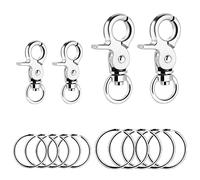 Cobee Clip per piastrine con anelli, 4 pezzi con 10 anelli per targhetta identificativa per cani e gatti