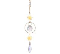 Cobee Pendenti in vetro con cristalli Rainbow Prisma Suncatcher per finestra Prisma finestra Rainbow Maker con catena Chakra Healing Crystal Glass Crystal Sun Catcher Indoor Outdoor Home Garden