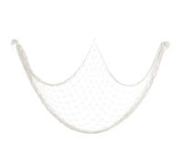cobee Rete da pesca, decorativa, 100 x 200 cm, per bambini, decorazione da parete, per la spiaggia, per appendere foto, in stile mediterraneo, decorazione per il soggiorno, sfondo (color crema)