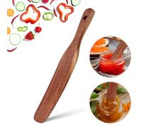 cobee Spurtle magro in legno di teak, per antipasti, spalmare, cuocere, mescolare il bastoncino per raggiungere il fondo del barattolo, raschietto, utensili da cucina per cucinare pane impasto, frusta
