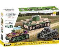 Cobi 2740 Executive Museum Set-PAZER I, Valentine IX, Renault R35