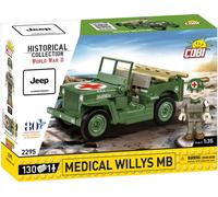 COBI Medical Willys MB - set da costruzione Jeep ambulanza 1:35, 130 pezzi