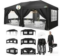 COBIZI Baldacchino pop-up 10 x 20 con 6 pareti laterali, baldacchino impermeabile per eventi all'aperto, UPF 50+, gazebo tende portatili per feste, spiaggia, campeggio, matrimoni, commerciali,