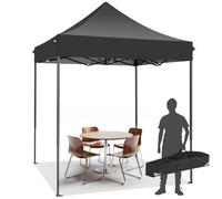 COBIZI Gazebo 2x2M, impermeabile, stabile, per esterni, pieghevole, gazebo, regolabile in altezza, per feste e esterni, Nero
