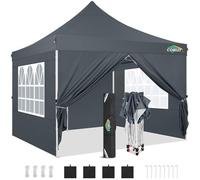 COBIZI Gazebo 3x3 Pieghevole Impermeabile con 4 Parti Laterali da Esterno