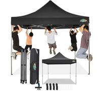 COBIZI Gazebo 3x3 Pieghevole Impermeabile senza Parete Laterale,Gazebo Esterno Resistente,Tende per Gazebos,Tendone Padiglione Pop Up per Feste Campeggio (3 per 3m Nero)