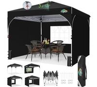 COBIZI Gazebo pieghevole 3 x 3 cm, impermeabile, stabile e invernale, gazebo pieghevole per feste, con protezione UV 50 + regolabile in altezza con sfiato e 3 pezzi di tessuto e 4 sacchi di sabbia