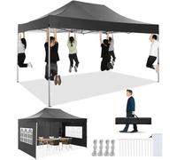 COBIZI Gazebo Pieghevole 3 x 4.5m, Impermeabile, Stabile 3,0, Per Esterni, Pieghevole, Gazebo 3 x 4.5, Tenda Pieghevole Per Feste, Protezione UV 50+ (Telaio Ispessito)