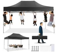 COBIZI Gazebo Pieghevole 3 x 4.5m, Impermeabile, Stabile 3,0, Per Esterni, Pieghevole, Gazebo 3 x 4.5, Tenda Pieghevole Per Feste, Protezione UV 50+ (Telaio Ispessito)