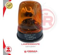 COBO Lampeggiante Fisso BASE 12/24v Per Trattori Lampada rotante arancione H1