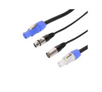 COBRA CPD-03P CAVO COMBINATO 3 Mt Dmx Maschio-Femmina E Powercon In/Out