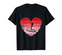 Cobra Cuore Amore San Valentino Vintage Retro Tramonto Maglietta