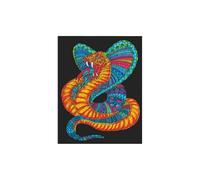 Cobra Grande 47*35 Disegno in velluto da colorare. Con set di pennarelli Carioca. Colorvelvet 8024238987010