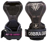 Cobra Grips Fit - Guanti da donna per sollevamento pesi, cinghie resistenti, ganci alternativi, ideali per stacchi da terra, con supporto regolabile in neoprene imbottito per il polso, per