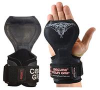 Cobra Grips Pro Guanti per sollevamento pesi, cinghie resistenti, alternativa ai ganci per sollevamento pesi, per stacchi da terra con supporto imbottito in neoprene regolabile integrato