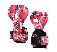 Cobra Grips Pro Guanti per sollevamento pesi, cinghie resistenti, ganci alternativi per sollevamento pesi, ideali per stacchi da terra, regolabili in neoprene imbottito, polsiere di supporto per
