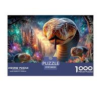 Cobra Jigsaw Puzzles 1000 Pezzi Puzzle Vita Selvaggia per Adulti Puzzle Decorazione Gioco di Puzzle per Tutta la Famiglia, per Donne, Regali per Uomini Cartone 100% Riciclato 38x26cm/1000pcs