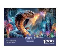 Cobra Jigsaw Puzzles 1000 Pezzi Puzzle Vita Selvaggia per Adulti Puzzle Decorazione Gioco di Puzzle per Tutta la Famiglia, per Donne, Regali per Uomini Cartone 100% Riciclato 52x38cm/1000pcs