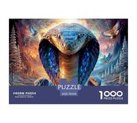 Cobra Jigsaw Puzzles 1000 Pezzi Puzzle Vita Selvaggia per Adulti Puzzle Stimolanti Gioco di Puzzle Educativo per Tutta la Famiglia, per Donne, Regali per Uomini Cartone 100% Riciclato 70x50cm/1000pcs