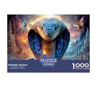 Cobra Jigsaw Puzzles 1000 Pezzi Puzzle Vita Selvaggia per Adulti Puzzle Stimolanti Gioco di Puzzle Familiare per Tutta la Famiglia, per Donne, Regali per Uomini Cartone 100% Riciclato 38x26cm/1000pcs