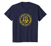 Cobra Kai Colpire Il Logo del Primo Cerchio Maglietta, Bambini, Navy, 8 Anni