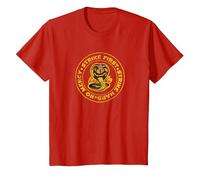 Cobra Kai Colpire Il Logo del Primo Cerchio Maglietta, Bambini, Rosso, 10 Anni