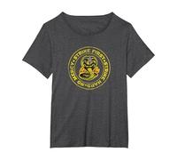 Cobra Kai Colpire Il Logo del Primo Cerchio Maglietta, Donna Plus-Size, Grigio Scuro, 1X